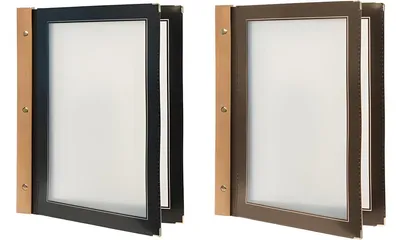 Image de Chemise pour menus Securit WOOD, DIN A4, marron