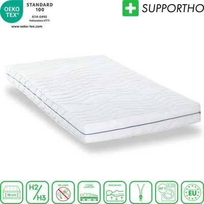 Obrázok produktu pre Ergonomický matrac 160x200 cm 7-zónový Supportho Premium výška 18 cm, stupeň tvrdosti H2/H3