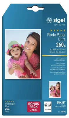 Fotopapier 10x15 cm, 72 Blatt, Hochglanz, 260 g/m²