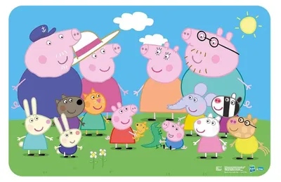 Produktbild von Peppa Wutz Tischset für Kinder, 43x28 cm, leicht zu transportieren für unterwegs