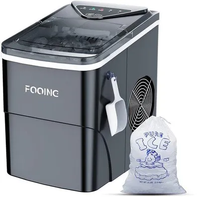 Obrázok produktu pre Kompaktný stroj na výrobu ľadových kociek s kapacitou 15 kg/24 hodín, tichý, s funkciou samočistenia