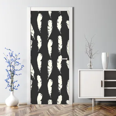 Produktbild von Dekorative Türtapete selbstklebend Aufkleber Klebefolie Gestreifte Rosen 70 x 200 cm