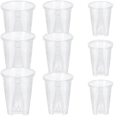 Imagen del producto de Juego de 7 macetas transparentes para plantas