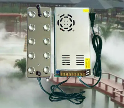 Produktbild von Topchances Ultraschall-Nebelmaschine Fogger, Nebelmaschine Fogger Luftbefeuchter mit Transformator für Gartenpflanze Fower Lawn Water Fountain Pond (10 Loch)