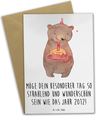Produktbild von Mr. & Mrs. Panda valentinstagskarte 2012 Geburtstag - Weiß - Geschenk, Happy Birthday, Grußkarte, Erinnerung, einladungskarten, Geburtstagsgeschenk, Familie, Erinnerungen