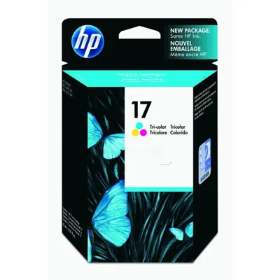 Produktbild von HP 17 Cyan/Magenta/Gelb Original Druckerpatrone, Standardertrag, Cyan, Magenta, Gelb, Tinte auf Farbstoffbasis, 15 ml, 1 Stück(e), 480 Seiten