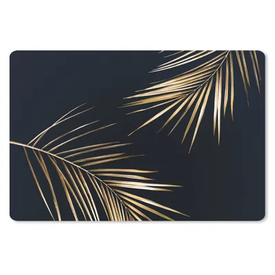 Produktbild von MuchoWow® Mauspad Mousepad Blätter - Pflanzen - Gold - Schwarz - Luxus 27x18 cm - Mousepads - Maus Mat - Pad - Mausunterlage - Büroartikel - Desk Matten
