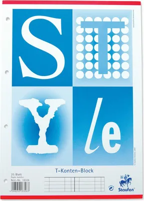 Produktbild von STAUFEN 734018326 T Kontenblock A4 25 Blatt 80g Aquarius