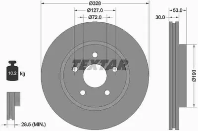Produktbild von Bremsscheibe TEXTAR 92184505