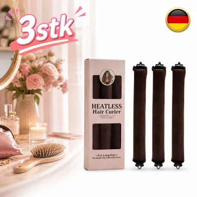 Image de 3 pièces de bigoudis pour boucles, sans chaleur, en flanelle douce et satinée, à utiliser pendant la nuit, pour femmes