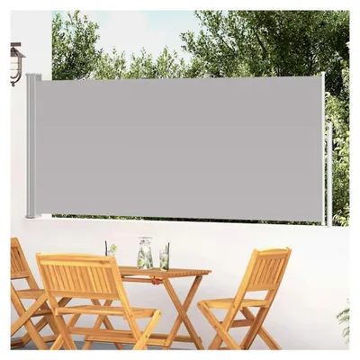 Produktbild von Ausziehbare Seitenmarkise 120x300 cm Grau für den Außenbereich, Gärten und Innenhöfe