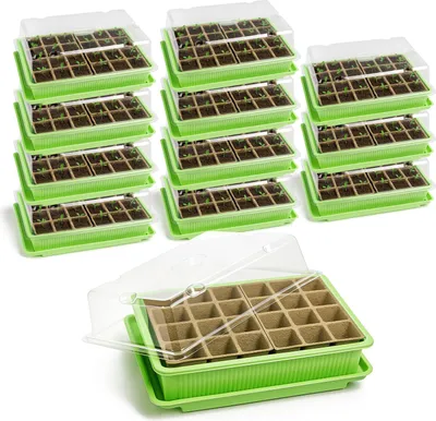 Produktbild von com-four® 12x Zimmergewächshaus zum Anzüchten von Pflanzen, für 288 Pflanzen