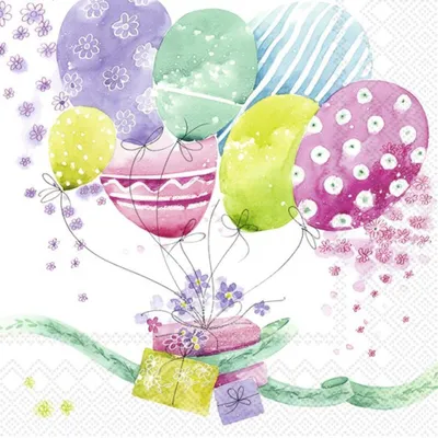 Produktbild von Serviette "Ballon Mix" 20 Stück