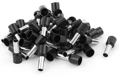 50 Stück 10 mm² Aderendhülsen, Kabelschuh, schwarz