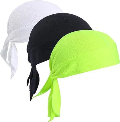 Zdjęcie produktu dla Zestaw 3 sportowych czapek, ochrona przed promieniowaniem UV, biały, zielony, czarny