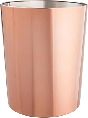 Produktbild von mDesign Mülleimer Abfalleimer Papierkorb Rund 6,4L Bad Metall Roségold