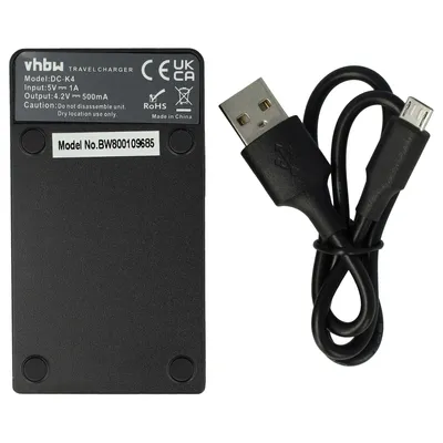Produktbild von vhbw USB-C Ladegerät kompatibel mit Nikon Coolpix S6700, S6900, S7000, W150, S6600, S6800 Kamera - Ladeschale + USB-C Kabel Ladeanzeige