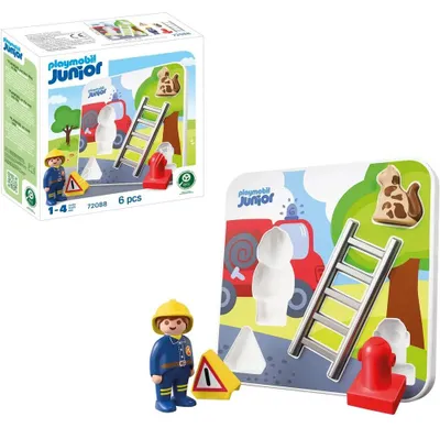 Immagine prodotto di PLAYMOBIL JUNIOR: Puzzle dei pompieri