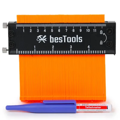 Produktbild von bestTools Konturenlehre 12,5 cm mit Feststeller Profilabnehmer Set