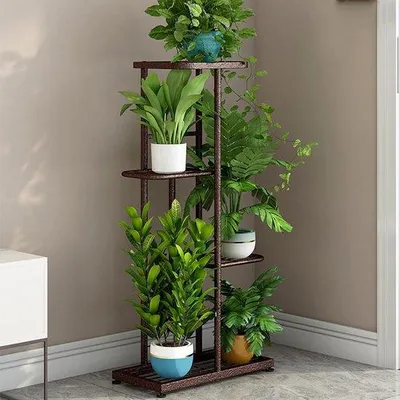 Immagine prodotto di Portafiori a 4 ripiani in metallo color bronzo