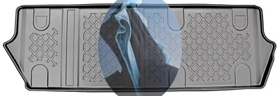 Produktbild von Z521248 TPE-Gummifußmatten kompatibel mit Mercedes V-Klasse Langversion Extra Lang W447 PKW 2014- 3. Sitzreihe, für starre (nicht verschiebbare) Sitze geeignet, fixiert auf Haken