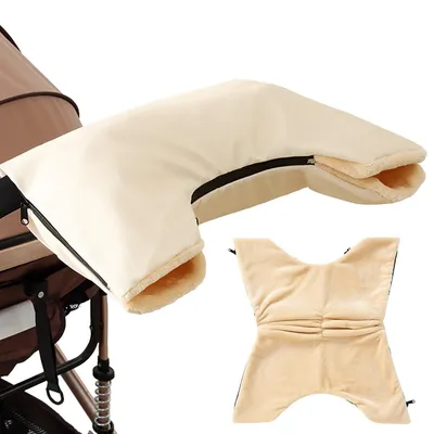 Produktbild von Kinderwagen Handwärmer, Kinderwagenmuff mit Fleece gefütterter,3-seitigem Reißverschluss,Wasserdichter