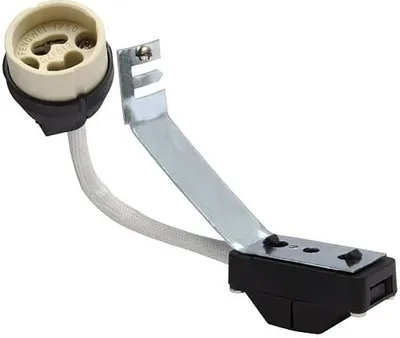 Produktbild von GU10 Keramik-Lampenfassung für 230V Spotlampen mit Zugentlastung