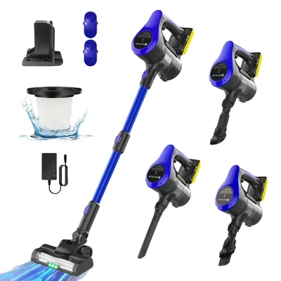 Immagine prodotto di Aspirapolvere senza fili, potente aspirazione, design leggero, blu
