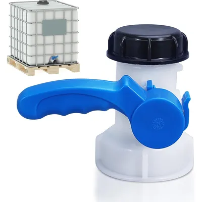 Produktbild von IBC Auslaufhahn Tank Zubehör Behälter Container Auslass Regelventil IBC Tank Hahn 62mm DN40 für Water Tank Drain Tap Rain Butt Canister Container