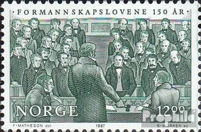 Produktbild von Briefmarken Norwegen 1987 Mi 967 (kompl.Ausg.) postfrisch Gemeindevorstandsgesetze