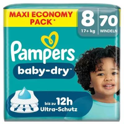 Obrázok produktu pre Pampers Baby Dry, veľkosť 8, extra veľká, pre deti od 17 kg, plienky Maxi