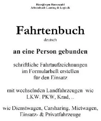 Produktbild von KFZ Fahrtenbuch & Fahrtaufzeichnung Carsharing/Mietwagen