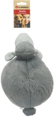 Image de Flamingo, jouet pour chien, modèle Jikki, mouton gris, dimensions : 17,5 x 29,5 x 22 cm