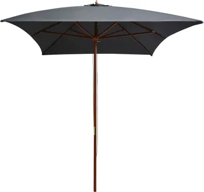 Obrázek produktu pro vidaXL Slunečník s dřevěnou tyčí 200x300 cm antracitový