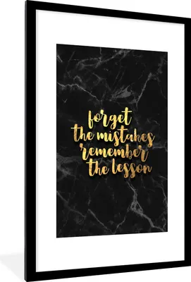Produktbild von MuchoWow® Gerahmtes Poster Zitat - Leben - Gold - Marmor 60x90 cm - Poster mit Schwarzem Bilderrahmen Wandposter Rahmen Foto Bilder - Dekoration - Wandposter Wohnzimmer - Hochwertig