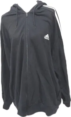 Produktbild von adidas Hoodie Herrenbekleidung Essentials French Terry 3 Stripes Komfort schwarz weiß 3XL