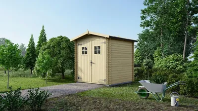Immagine prodotto di Casetta da giardino in legno - 4m2 - 2x2m - 19mm - colore: naturale