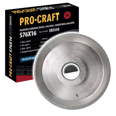 Immagine prodotto di Disco di affilatura per affilatrice multiuso Procraft S76X16 /EBS350