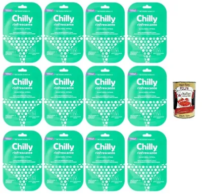 Produktbild von Chilly Rinfrescante Intim-Maske – kühlende Pflege für die Intimzone, & gynäkologisch getestet, mit Vitamin E, sofortige Frische, 12er-Pack + Italian Gourmet polpa