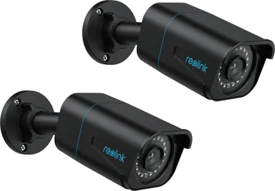 Obrázok produktu pre Reolink 4K Smart PoE vonkajšia monitorovacia kamera s detekciou osôb/aut, slotom na kartu Micro SD, zvukom, IR nočným videním, časozberným snímaním, vzdialeným prístupom, RLC-810A Black (2 ks)