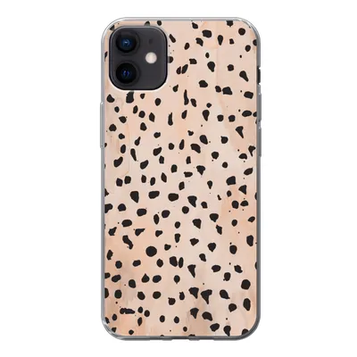 Produktbild von MuchoWow® Handyhülle Schutzhülle Hülle für iPhone 12 mini Polka dots - Schwarz - Marmor Silikon Softcase Handy Hülle - Bild