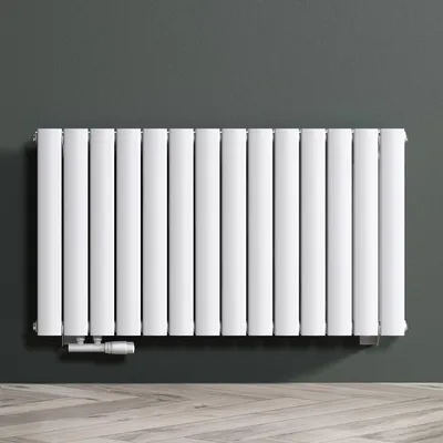 Produktbild von Mai & Mai Badheizkörper flach 108x60cm in Weiß Mittelanschluss Paneelheizkörper Vertikal Handtuchwärmer Badheizung zweilagig Ohne Heizstab
