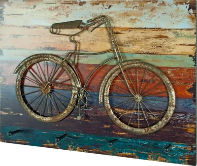 Produktbild von HAKU Wandgarderobe Motiv, vintage - MDF, Metall, B/H/T: 53x40x7 cm
