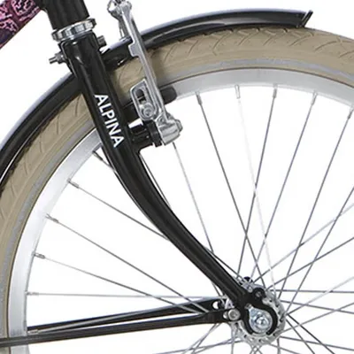 Produktbild von Alpina Tingle Fahrradgabel 22 Zoll, 1 Zoll Gabelschaft, V-Brake kompatibel, Schwarz