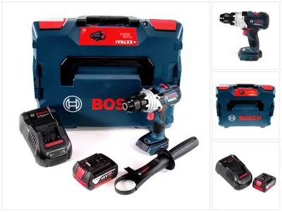 Zdjęcie produktu dla Bosch GSR 18V-110 C akumulatorowa wiertarko-wkrętarka 18V 110Nm bezszczotkowa + 1x akumulator 5.0Ah + ładowarka + L-Boxx