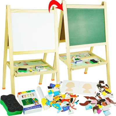Obrázok produktu pre Magnetická drevená tabuľa + magnetické drevené puzzle