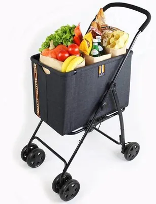 Produktbild von Einfache Einkaufstrolley, 15kg, zusammenklappbar, leicht
