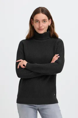 Produktbild von OXMO OXKIMSE Damen Rollkragenpullover Pullover Baumwollmischung regular fit