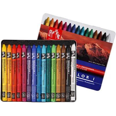 Produktbild von Caran dache caran d'ache neocolor i, L: 10 cm, Stärke 8,5 mm, verschiedene Farben, 15 Stück 1 Box