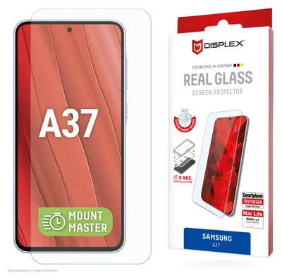 Produktbild von Displex Panzerglas (10H, 2D) für Samsung A37, kratzer-resistent, Samsung, Galaxy A37, Trockene Anwendung, Schmutzabweisend, Schlagfest, Kratzresistent, Transparent, 1 Stück(e)